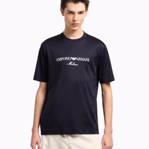 AX Armani Exchange Jersey-Lyocell T-Shirt – Embroidered | Export Stock Lot